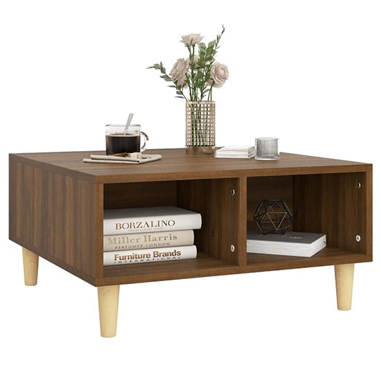 Riye Wooden Coffee Table With 2 Shelves In Brown Oak_2