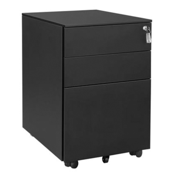 Roanoke Steel 3 Drawers Office Pedestal In White Blue FiF