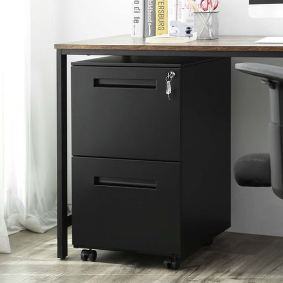 Roanoke Steel 3 Drawers Office Pedestal In White Blue FiF