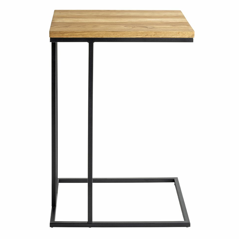 Roanoke Wooden End Table In Oak And Black