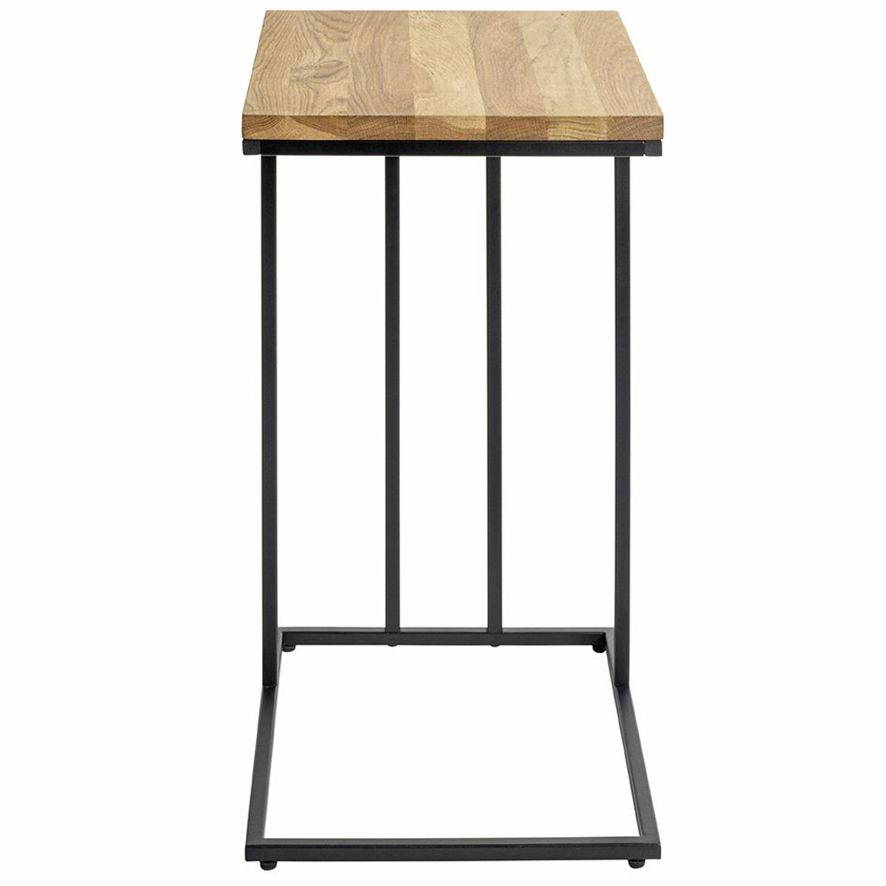 Roanoke Wooden End Table In Oak And Black
