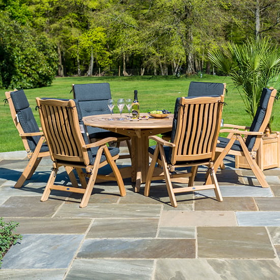 Product photograph of Robalt 1450mm Wooden Dining Table With 6 Chairs In Natural from Furniture in Fashion