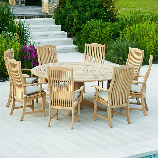 Product photograph of Robalt 1750mm Dining Table With 8 Bengal Chairs In Natural from Furniture in Fashion
