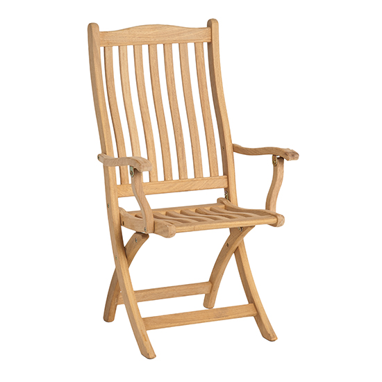 Robalt Outdoor Wooden Folding Carver Armchair In Natural_1