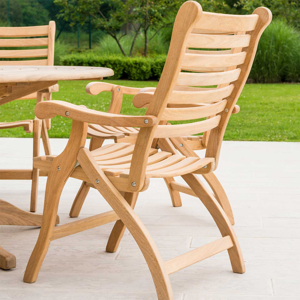 Robalt Garden Wooden Folding Armchair in Natural