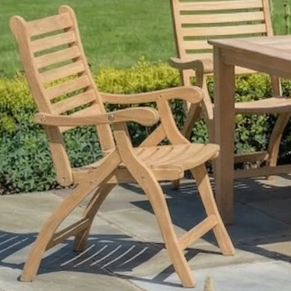 Robalt Garden Wooden Folding Armchair in Natural