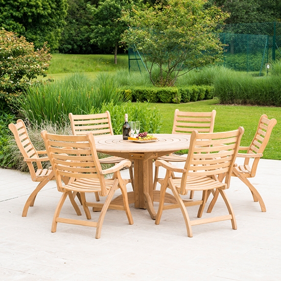 Robalt Outdoor 1450mm Bengal Pedestal Dining Table In Natural