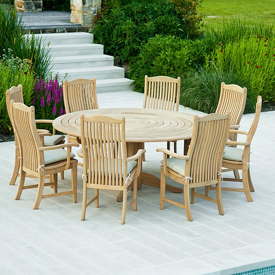 Robalt Outdoor 1750mm Bengal Pedestal Dining Table In Natural_3