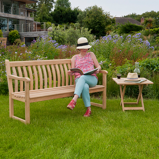 Robalt Outdoor Broadfield Wooden 5ft Seeing Bench In Natural