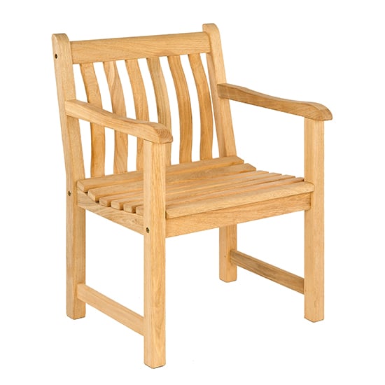 Photo of Robalt outdoor broadfield wooden armchair in natural