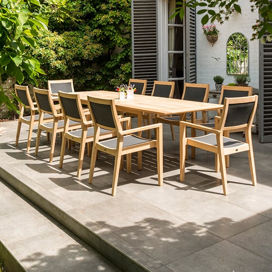 Robalt Outdoor Extending Wooden Dining Table In Natural_8