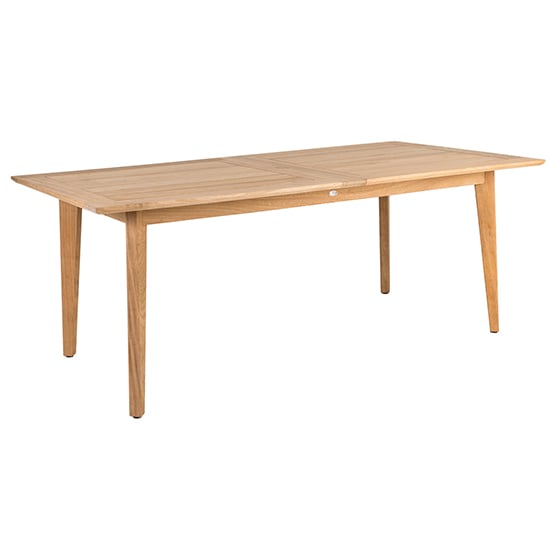 Robalt Outdoor Extending Wooden Dining Table In Natural_9