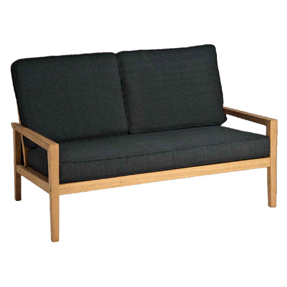 Robalt Outdoor Lounger Set With Sofa In Oak And Grey