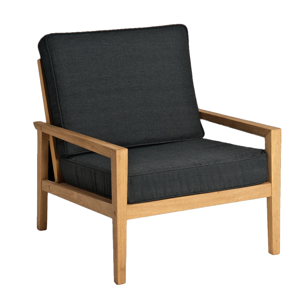 Robalt Outdoor Lounger Set With Sofa In Oak And Grey