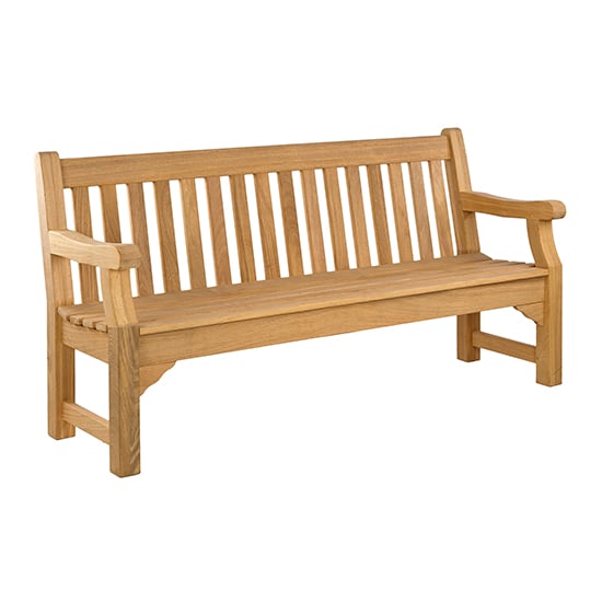 Robalt Outdoor Park Wooden 6ft Seating Bench In Natural_2
