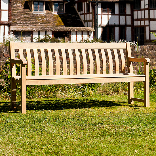 Photo of Robalt outdoor st. george wooden 6ft seating bench in natural