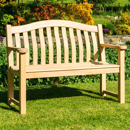 Photo of Robalt outdoor turnberry wooden 4ft seating bench in natural