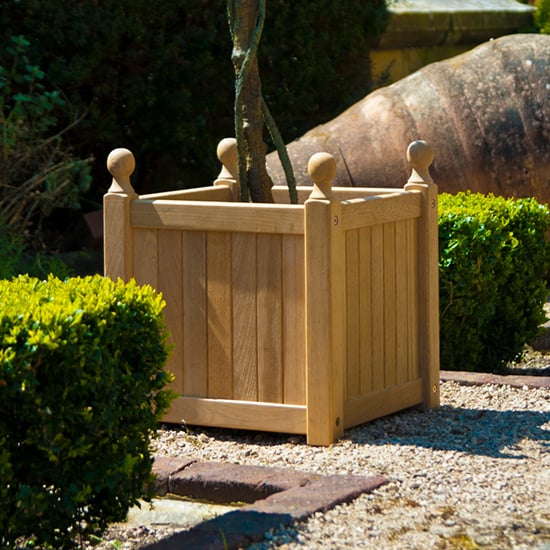 Photo of Robalt outdoor wooden planter in natural