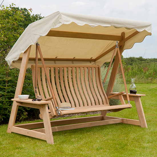 Product photograph of Robalt Outdoor Wooden Swing Seat In Natural from Furniture in Fashion