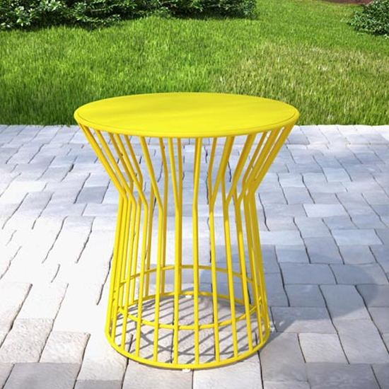 Robert Metal Bistro Table In Yellow_Discontinued