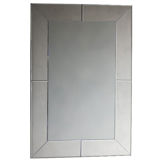 Rocca Rectangular Wall Mirror In Silver Frame Furniture in Fashion