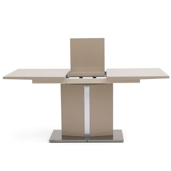 Speke Glass Extending Dining Table With Cream High Gloss_3