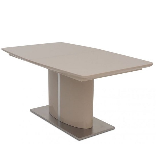Speke Glass Extending Dining Table With Cream High Gloss_6