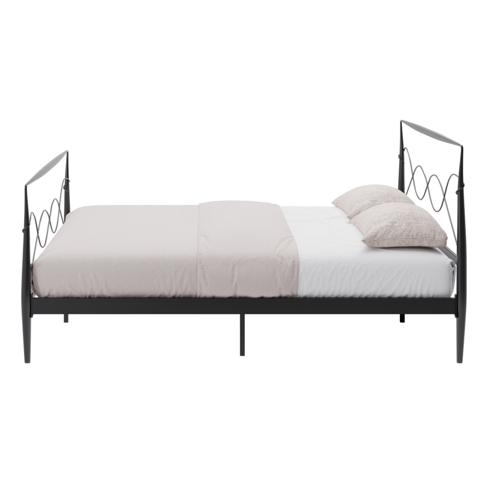Rochelle Metal King Size Bed In Black
