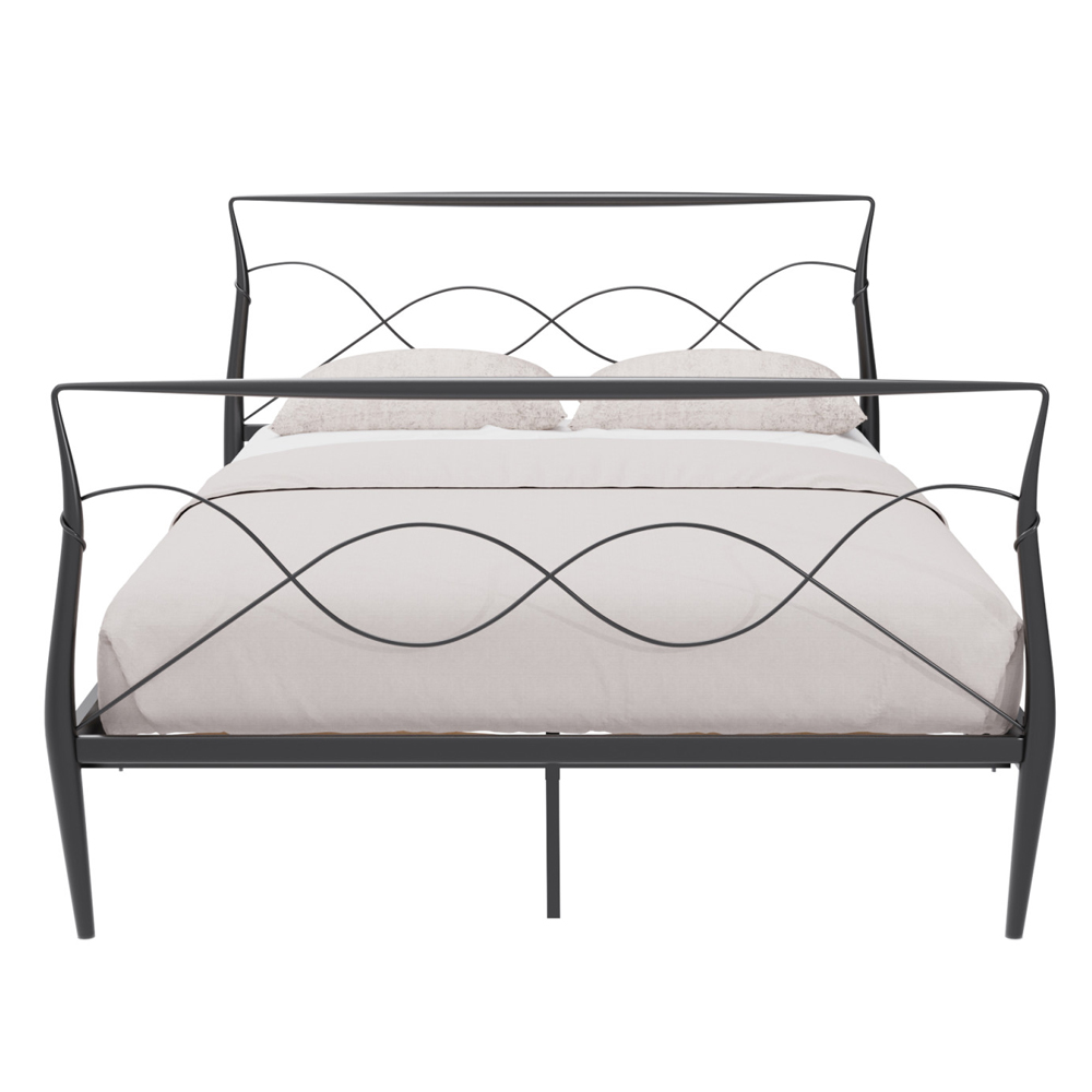 Rochelle Metal King Size Bed In Black