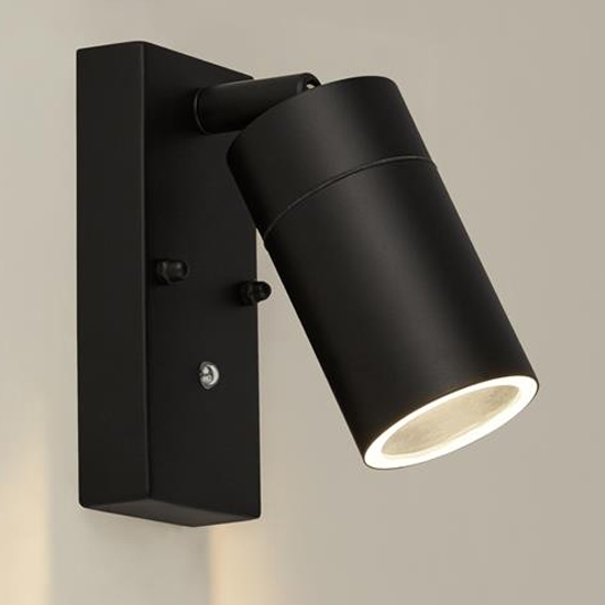 Rochester Outdoor Moveable Wall Light With Sensor In Black Furniture