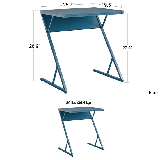 Rockingham Metal Laptop Desk In Blue