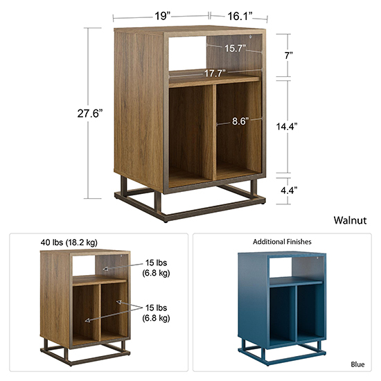 Rockingham Wooden Turntable Bookcase In Walnut