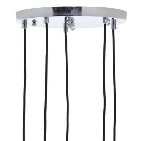Rocklin 5 Lights Clear Glass Shade Pendant Light In Chrome