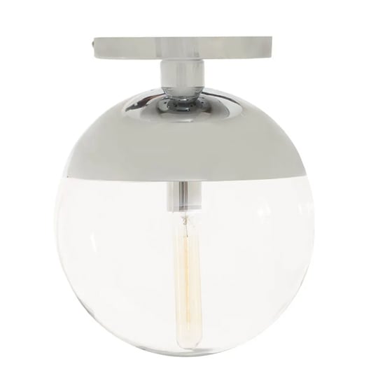 Product photograph of Rocklin Clear Glass Shade Ceiling Light In Chrome from Furniture in Fashion