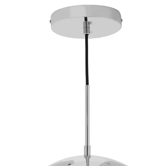 Rocklin Clear Glass Shade Pendant Ceiling Light In Chrome
