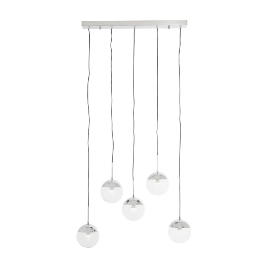 Rocklin Clear Glass Shade Pendant Light In Chrome