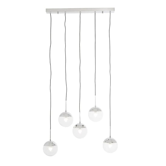 Photo of Rocklin clear glass shade pendant light in chrome