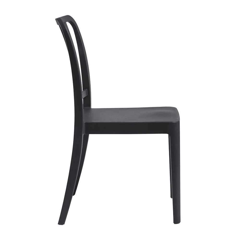 Rockport Outdoor Polypropylene Recycled Side Chair In Anthracite