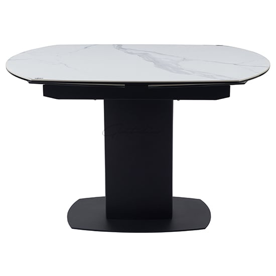 Rodez Swivel Extending Ceramic Dining Table In White Grey_4