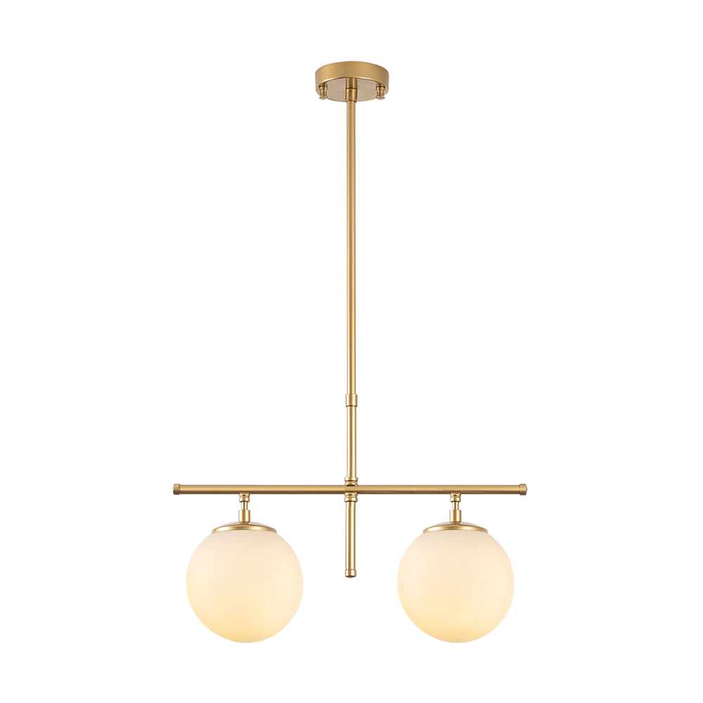 roe 2 light metal ceiling pendant light in gold and white-image-133432