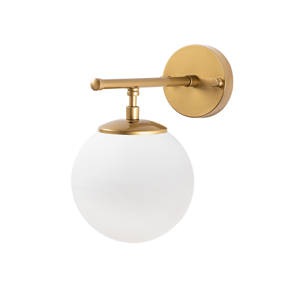 Roe Metal Wall Light in Gold and White
