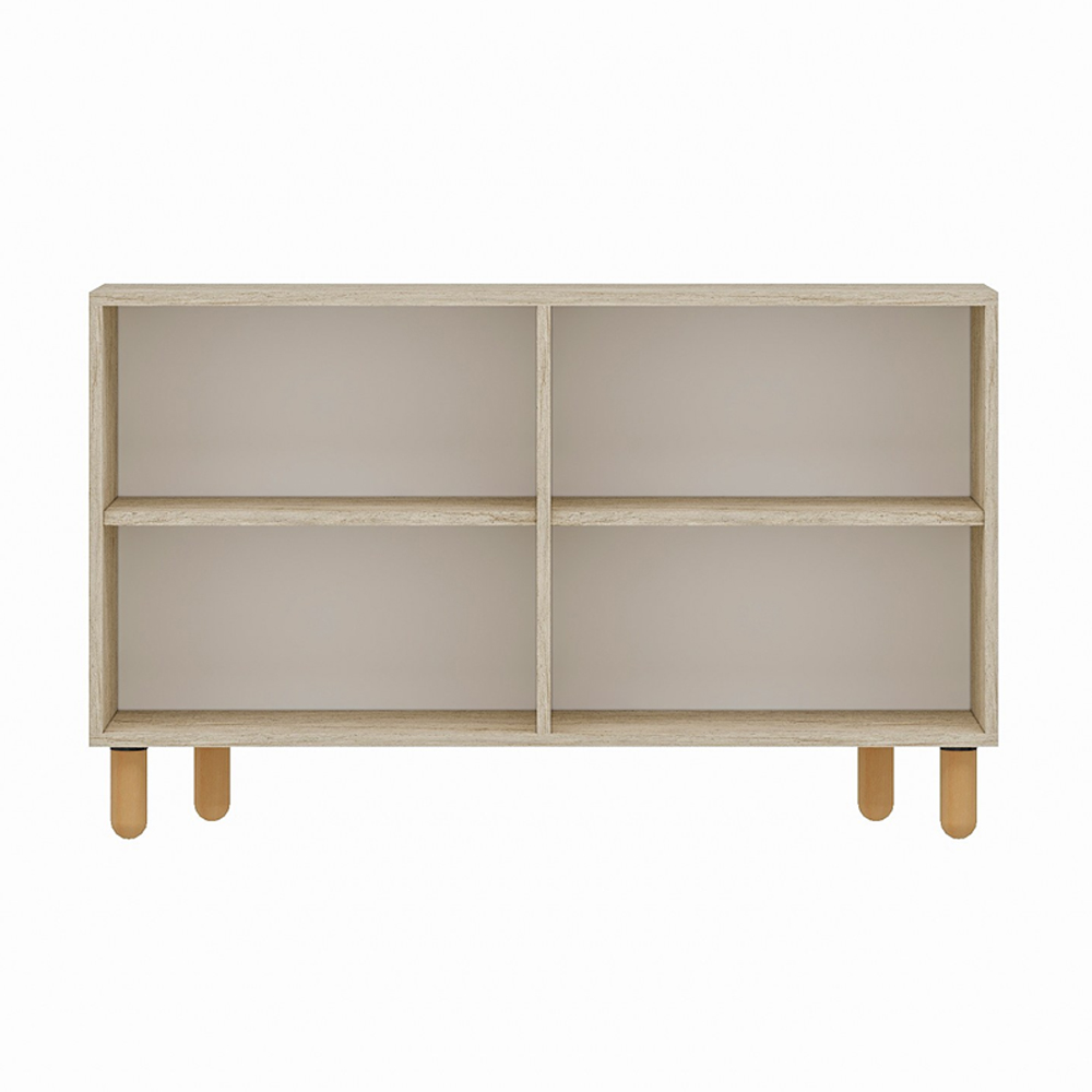 Roger Wooden Sideboard with 4 Doors in Travertine Marble Effect