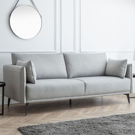 Photo of Rania fabric 3 seater sofa in palmira wool effect