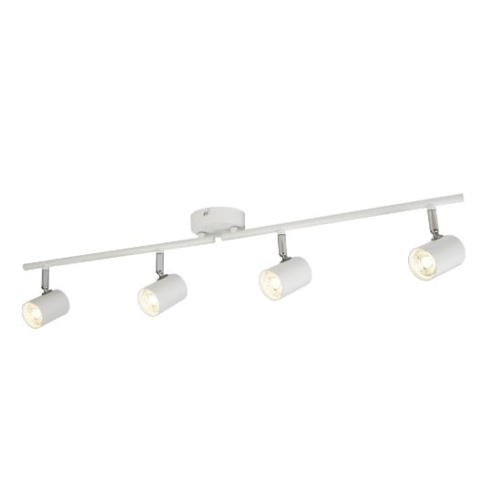 Read more about Rollo 4 light ceiling split bar in white and chrome