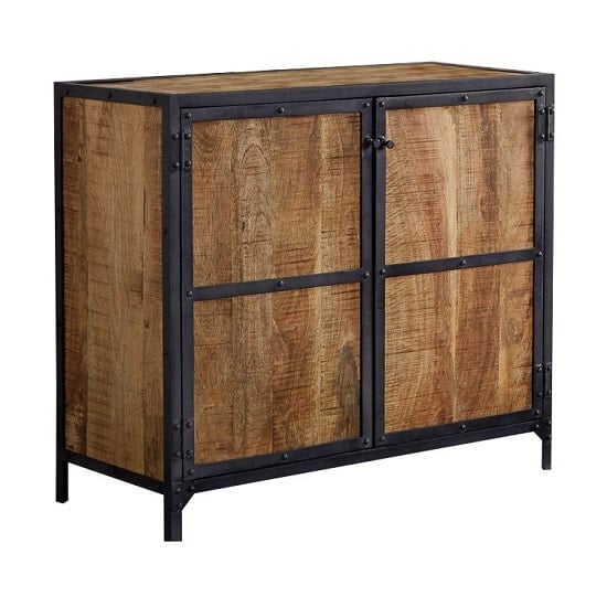 Romarin Compact Sideboard In Reclaimed Wood And Metal Frame_5