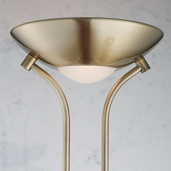 Reading Mother And Child Task Floor Lamp In Antique Brass