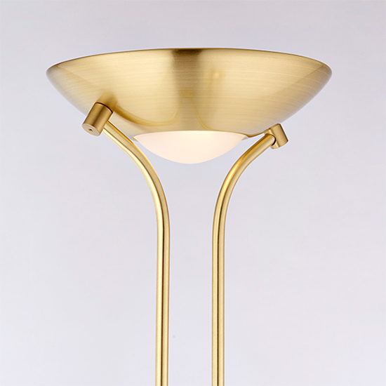Reading Mother And Child Task Floor Lamp In Satin Brass