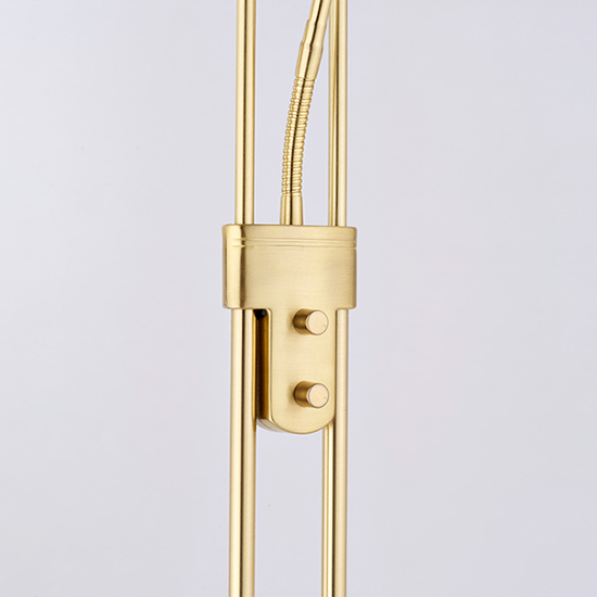 Reading Mother And Child Task Floor Lamp In Satin Brass