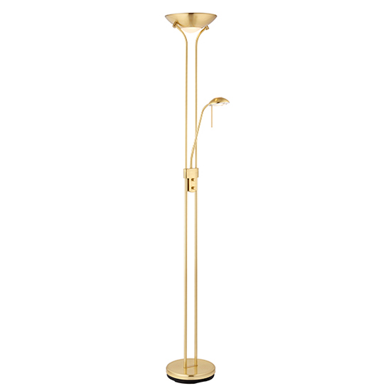 Rome Mother And Child Task Floor Lamp In Satin Brass_1