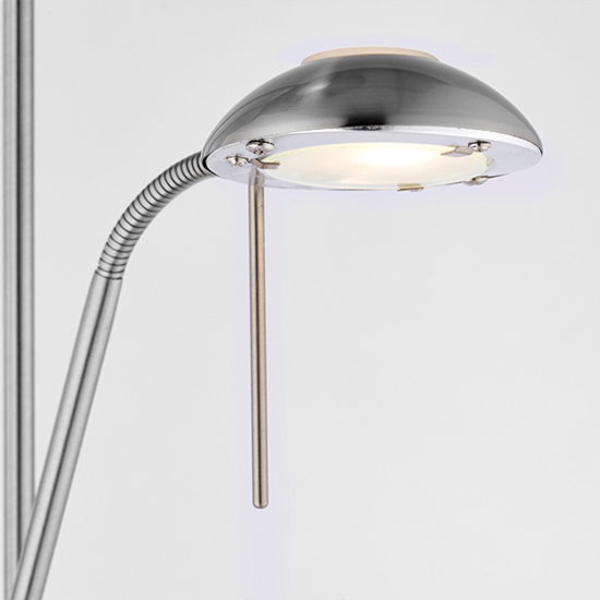 Reading Mother And Child Task Floor Lamp In Satin Chrome